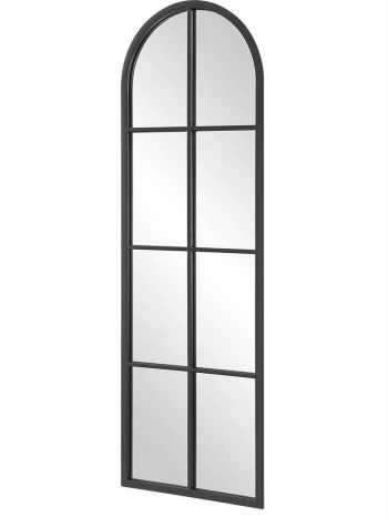 Metal Black arch mirror
