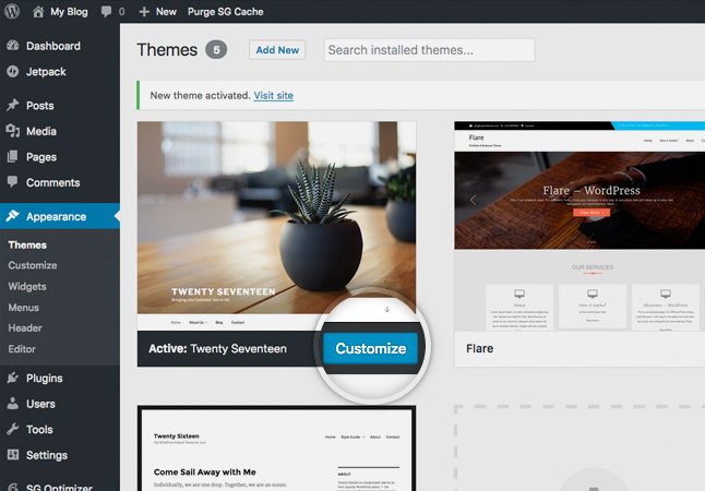 customize your WordPress theme